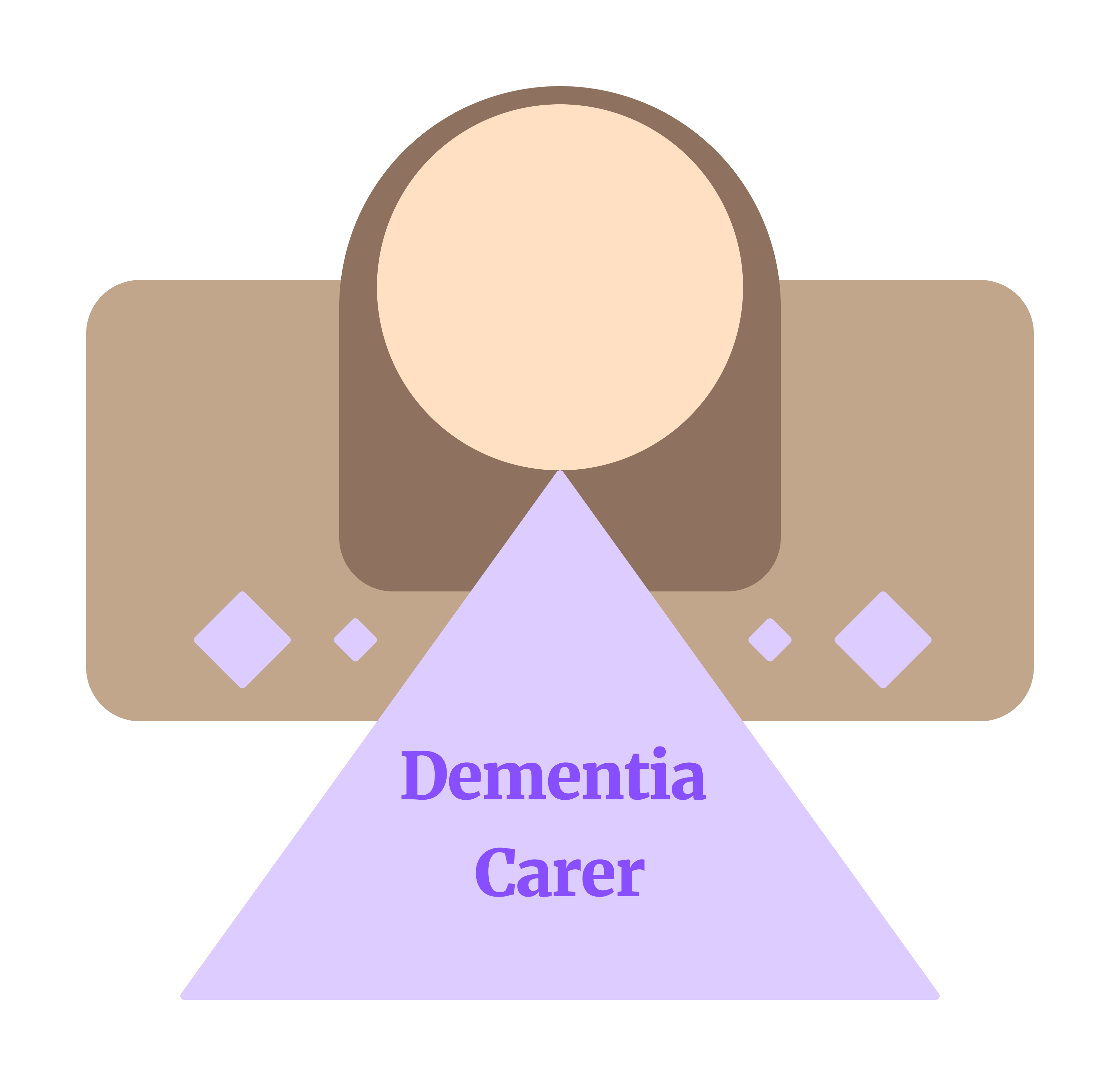 Illustration of a dementia carer