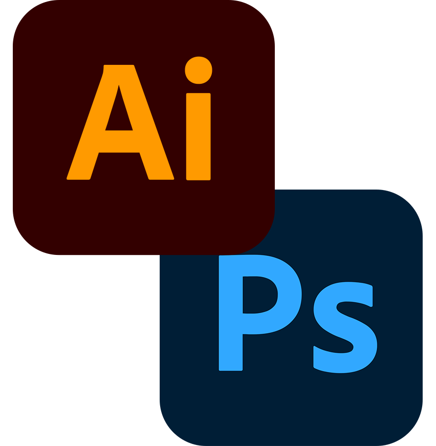 Icon displaying the Adobe Illustrator and Photoshop Logo