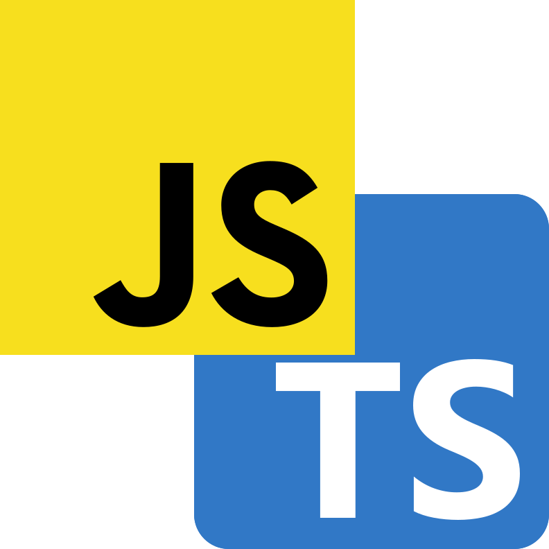 Icon displaying the JavaScript and TypeScript Logo