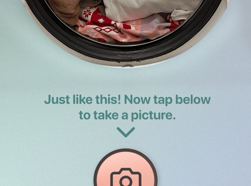 Screenshot of the design refinement for feedback on camera alignment