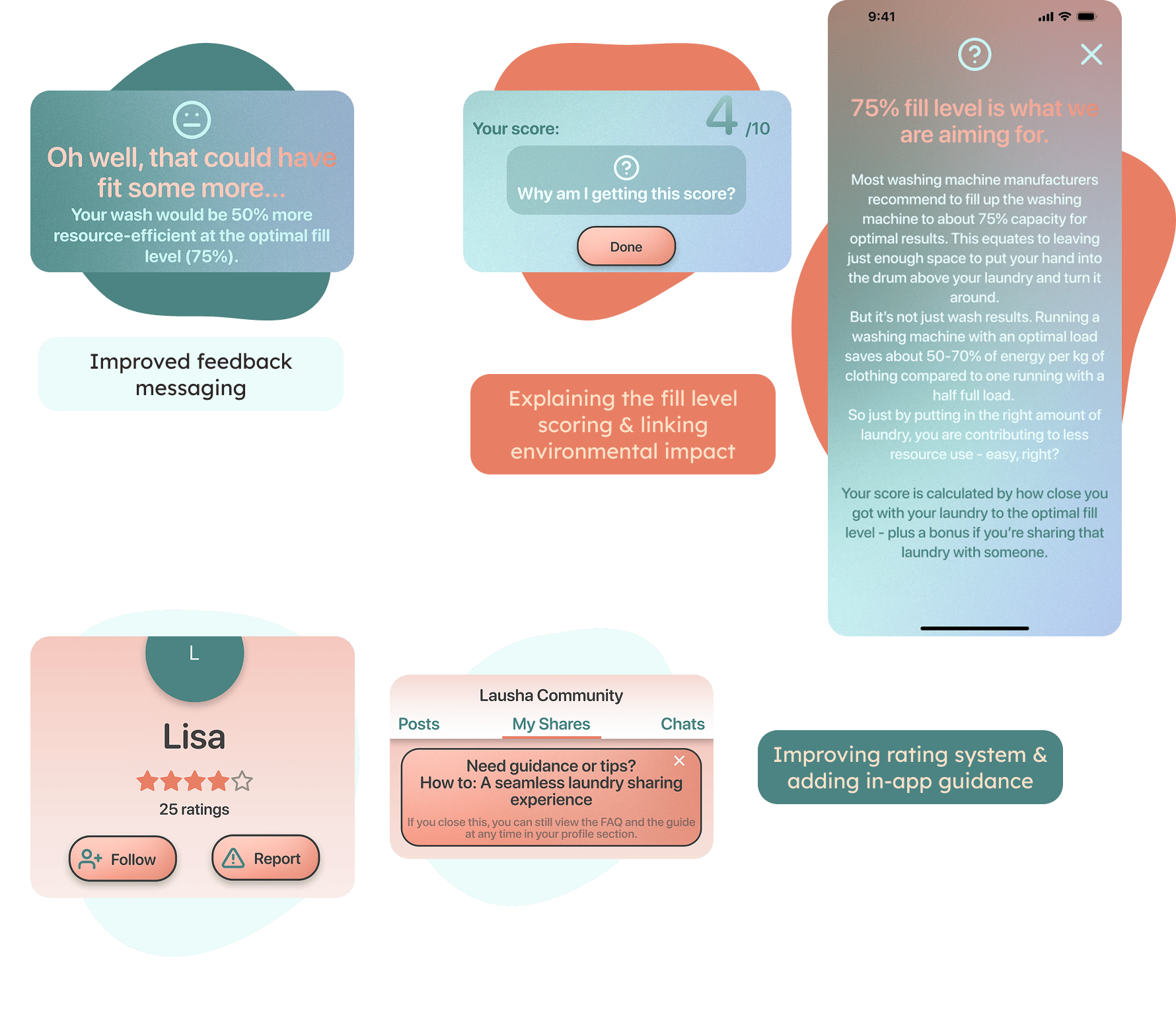 Concept and desing refinements made after the low-fidelity stage