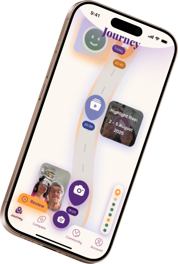 Mockup of the Memento app